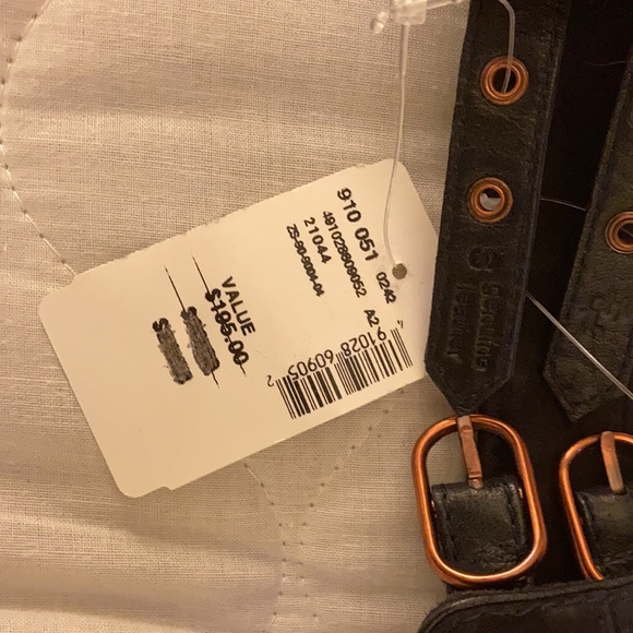 Zac Posen Z spoke wave belt navy suede S NWT main image 8